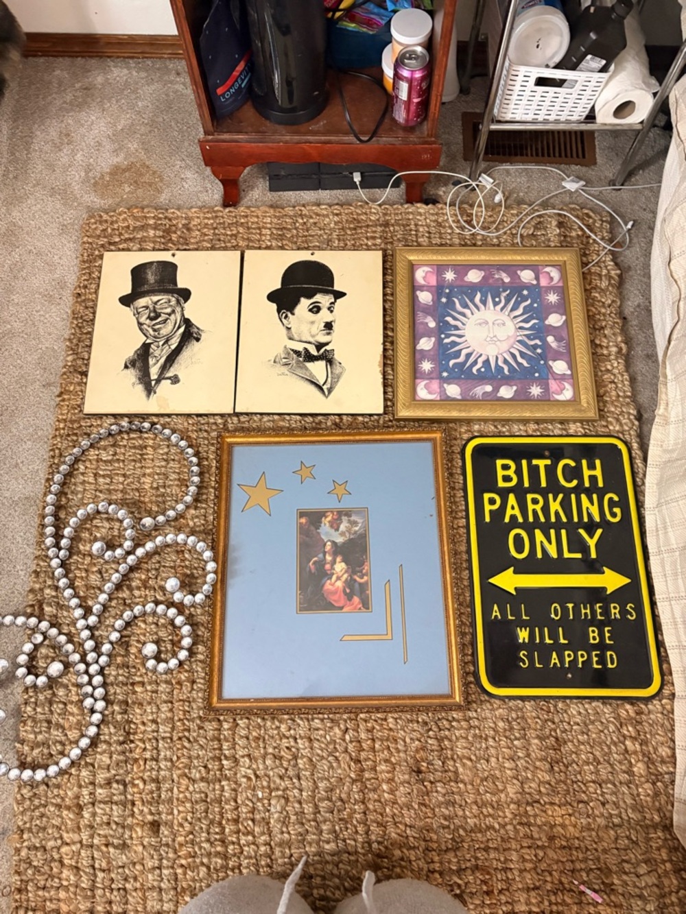 Vintage Eclectic Wall Art Bundle - Sun, Stars & Retro Sign